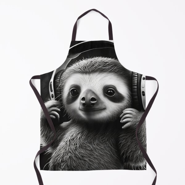 Item preview, Sloth wearing headphones designed and sold by Rays84.