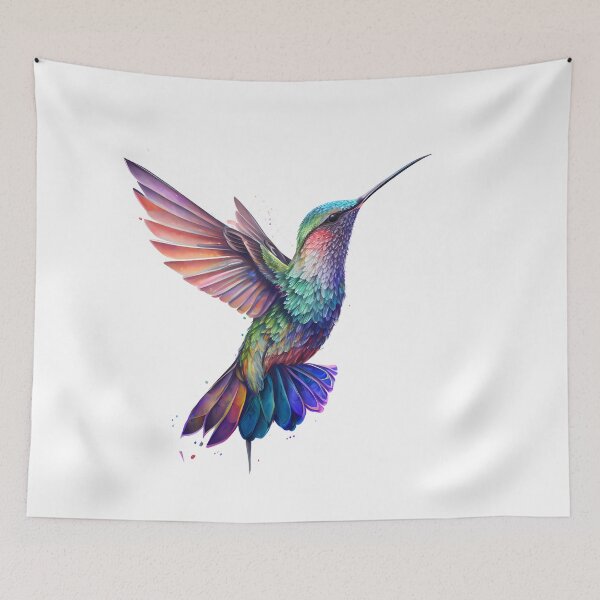 Item preview, Watercolor hummingbird designed and sold by RingSenev.