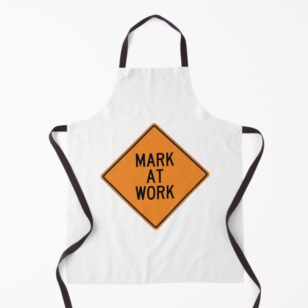 Vista previa del artículo con la obra «Señal de advertencia personalizada y divertida "Mark at Work"», diseñado y vendido por Wurmbone.