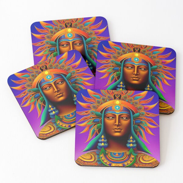 Item preview, New World Gods (26) - Mesoamerican Inspired Psychedelic Art designed and sold by TheThirdEye.