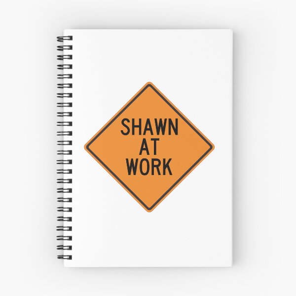 Item preview, Shawn en el trabajo divertido letrero de advertencia personalizado designed and sold by Wurmbone.