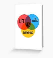 42 The Answer To Everything Sticker & T-Shirt - Gift For Book Lover Greeting Card