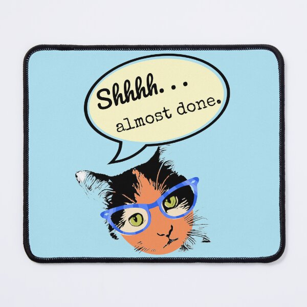 Item preview, Shhh Cat Coffee Blue Cat Vibe designed and sold by Popworks.