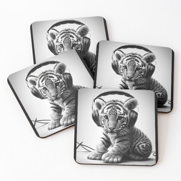 Item preview, Tiger wearing headphones designed and sold by Rays84.