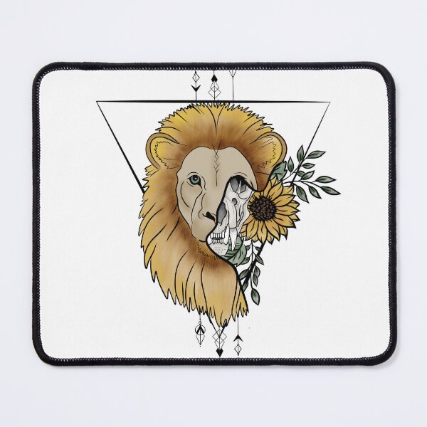 Item preview, lion skull sunflower designed and sold by KHansenDesignCo.