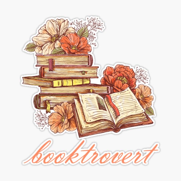 Floral Book Lover Reading Book Sticker for Sale by atalia8932