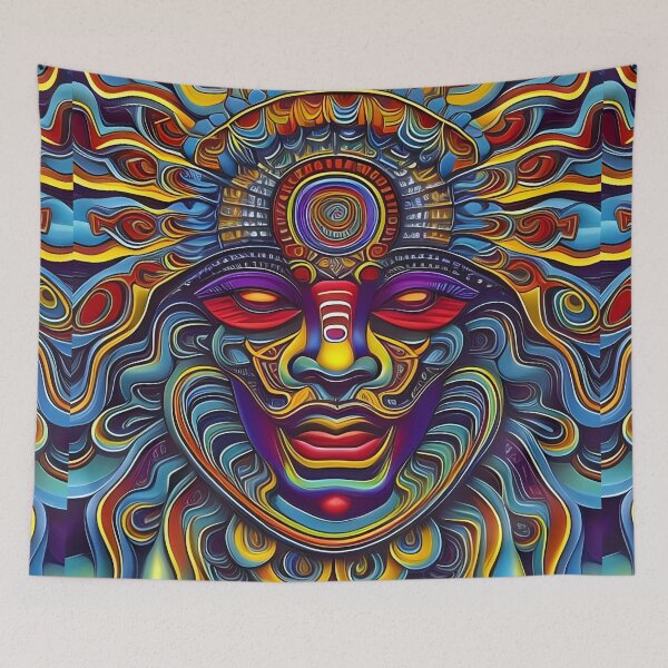 Item preview, New World Gods (27) - Mesoamerican Inspired Psychedelic Art designed and sold by TheThirdEye.