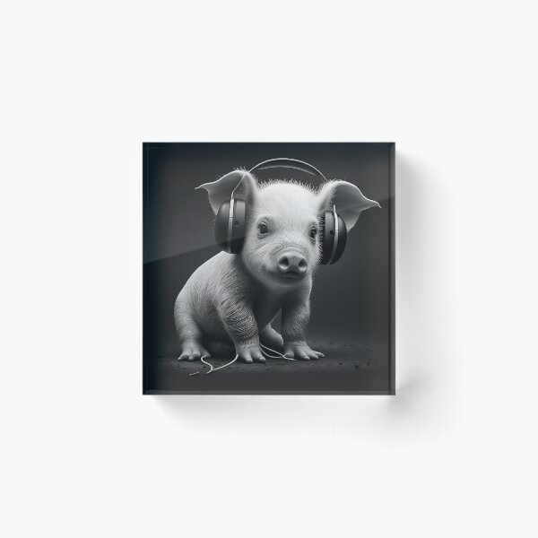 Artikelvorschau, Pig wearing headphones entworfen und verkauft von Rays84.