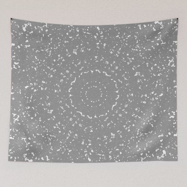 Item preview, Abstract Gray Monochrome Round Mandala Distorted Print Lace Pattern designed and sold by kattakitty.