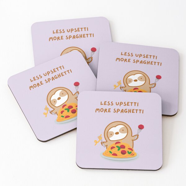 Item preview, Less Upsetti More Spaghetti Pasta Sloth designed and sold by theslothinme.