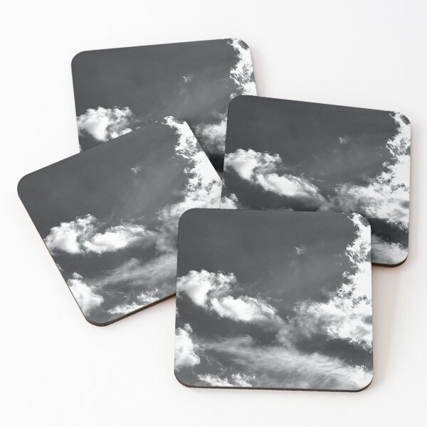 Item preview, Dreamy skies with clouds black and white- Texture designed and sold by Merethe Soltvedt.