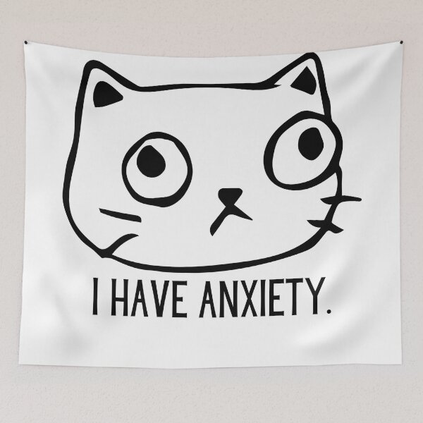 Item preview, I Have Anxiety Stressed Cat designed and sold by CraftsbyKi.