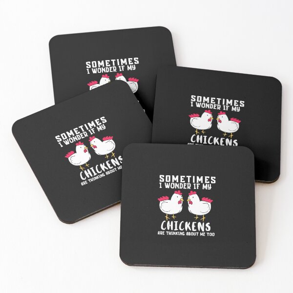 Item preview, Sometimes I Wonder if My Chickens are Thinking About Me too Funny Typography Quote designed and sold by thedazzlingmonk.