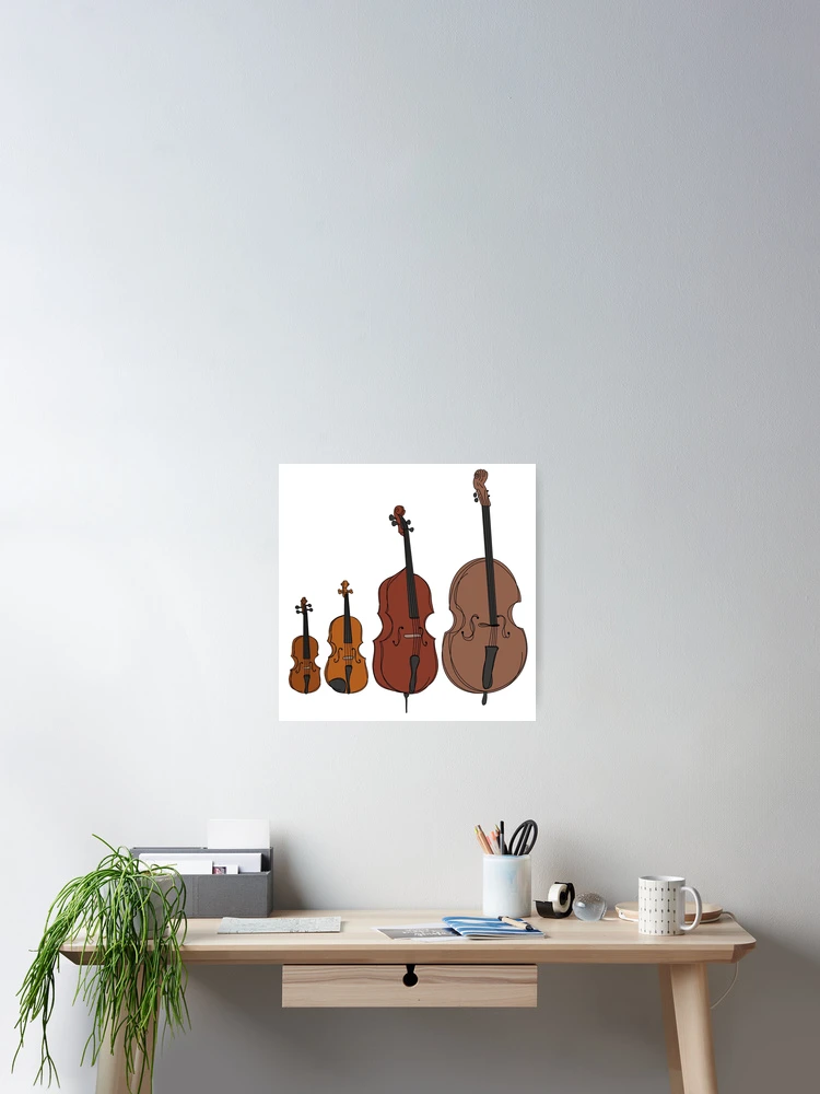 Thumbnail 2 of 3, Poster, String Instruments designed and sold by OneCreativeBee.
