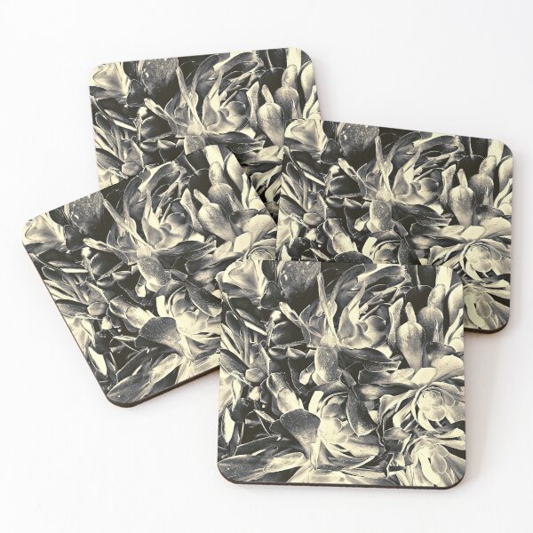 Item preview, Vibrant Irish Rose Succulent Black/White - Texture designed and sold by Merethe Soltvedt.