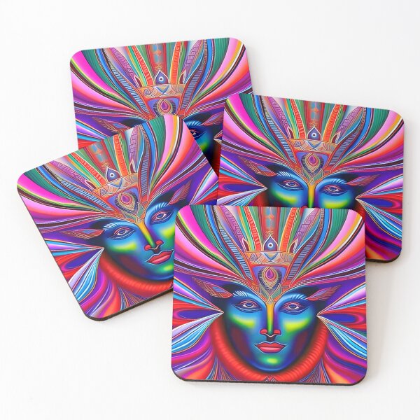 Item preview, New World Gods (28) - Mesoamerican Inspired Psychedelic Art designed and sold by TheThirdEye.