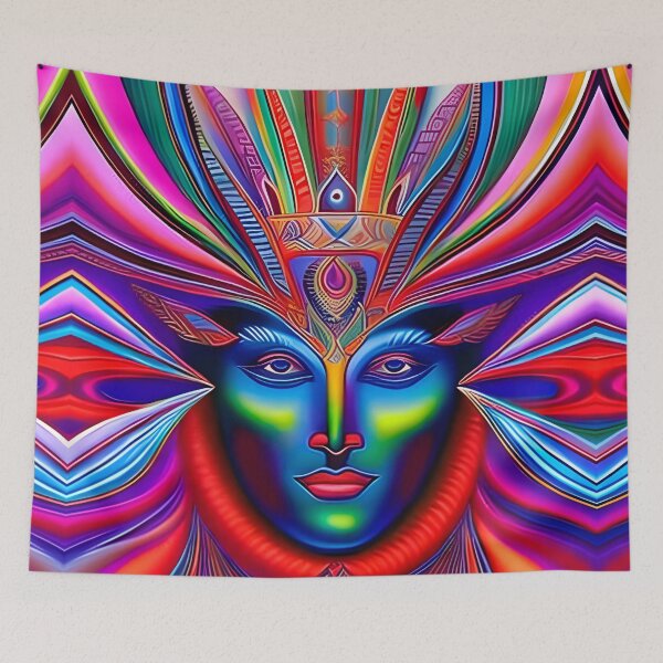 Item preview, New World Gods (28) - Mesoamerican Inspired Psychedelic Art designed and sold by TheThirdEye.