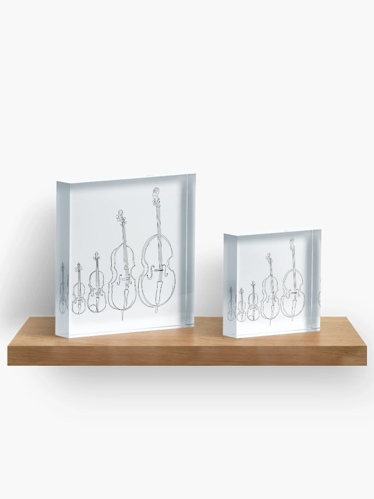 Thumbnail 3 of 5, Acrylic Block, String Instruments designed and sold by OneCreativeBee.