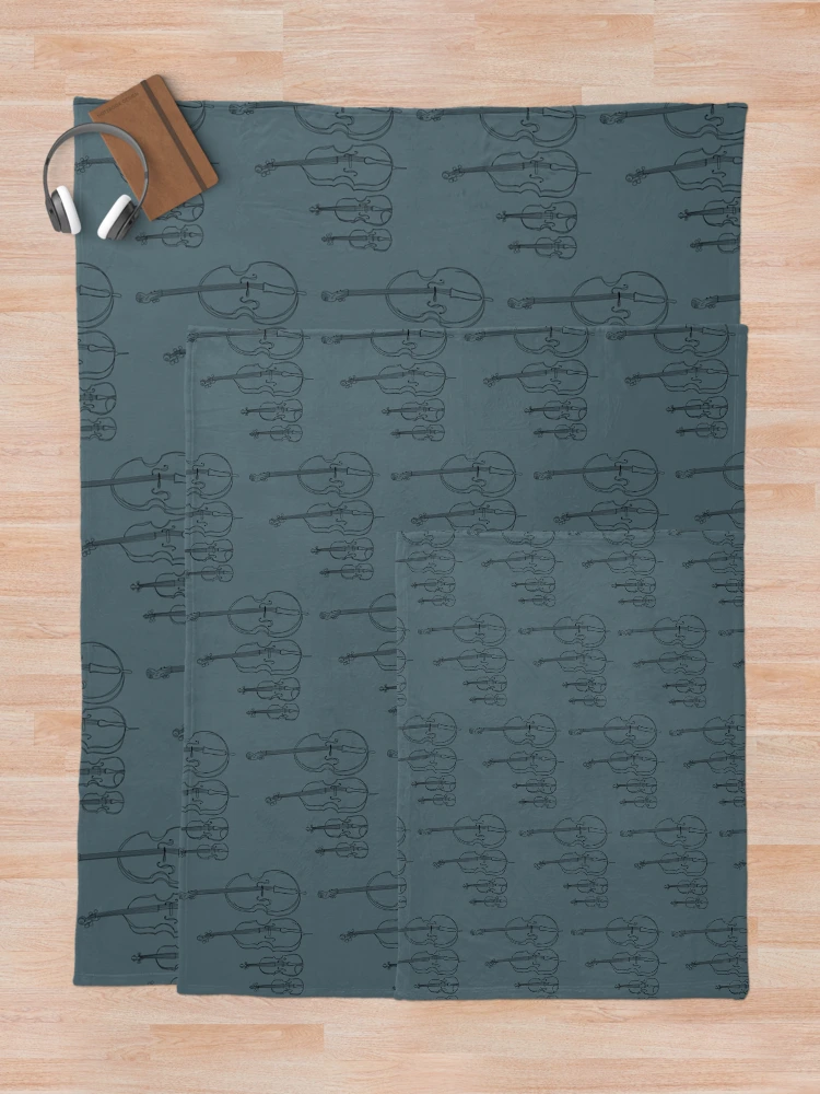 Thumbnail 5 of 6, Throw Blanket, String Instruments designed and sold by OneCreativeBee.