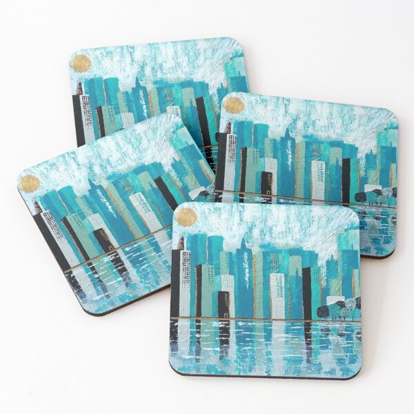Item preview, Abstract City Original Painting  designed and sold by RagWeasel.