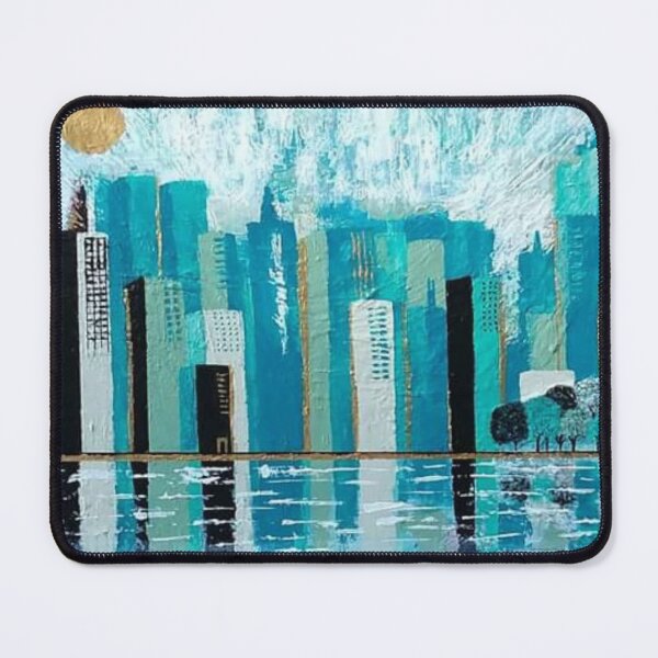Item preview, Abstract City Original Painting designed and sold by RagWeasel.