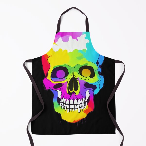 Item preview, colorful skull in white background designed and sold by anamwp.