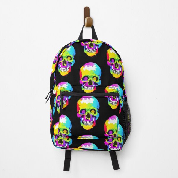 Item preview, colorful skull in white background designed and sold by anamwp.