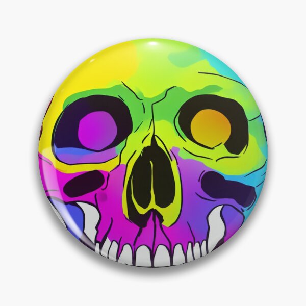 Item preview, colorful skull in white background designed and sold by anamwp.