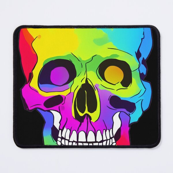 Item preview, colorful skull in white background designed and sold by anamwp.