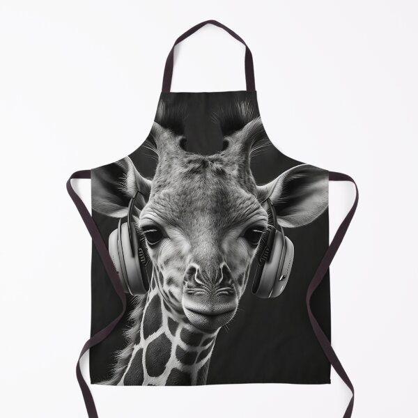 Artikelvorschau, Giraffe wearing headphones entworfen und verkauft von Rays84.