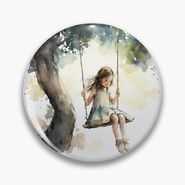 Item preview, Childhood Memories Watercolor Painting designed and sold by ReginaRayDesign.