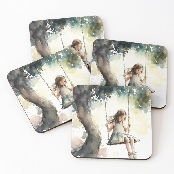 Item preview, Childhood Memories Watercolor Painting designed and sold by ReginaRayDesign.