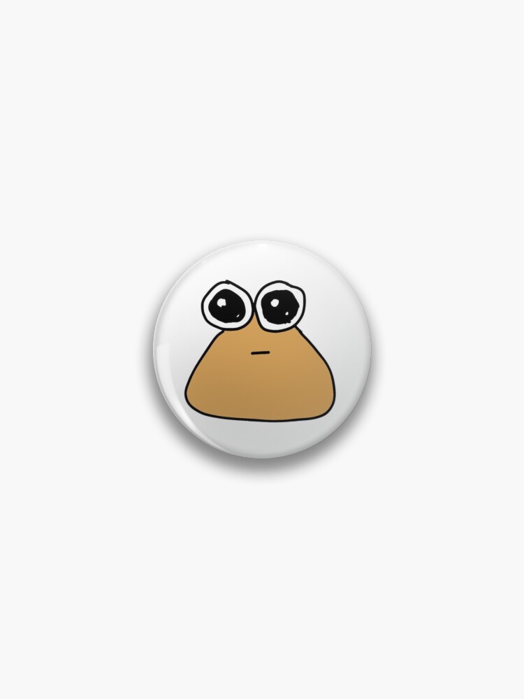 Cute Pou Sticker Pin for Sale by viverradesigns