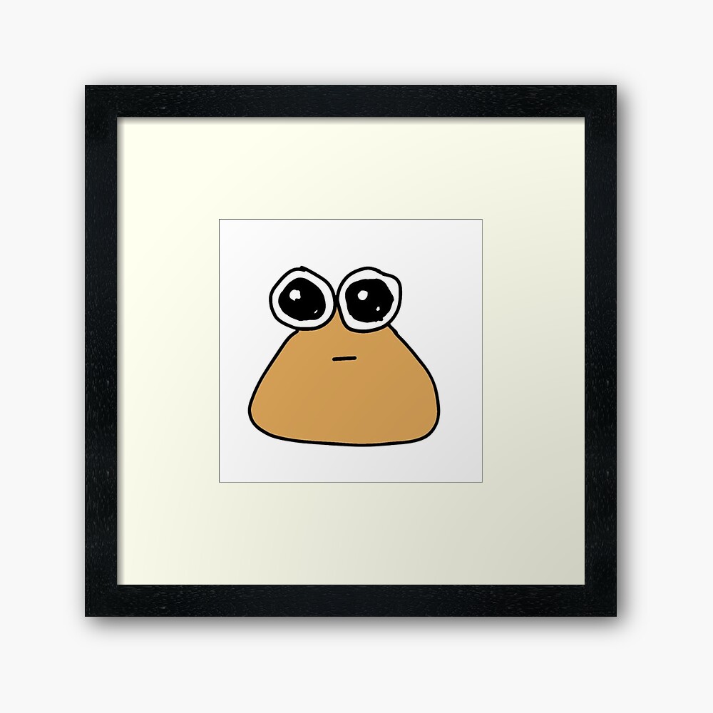 Cute Pou Sticker Pin for Sale by viverradesigns