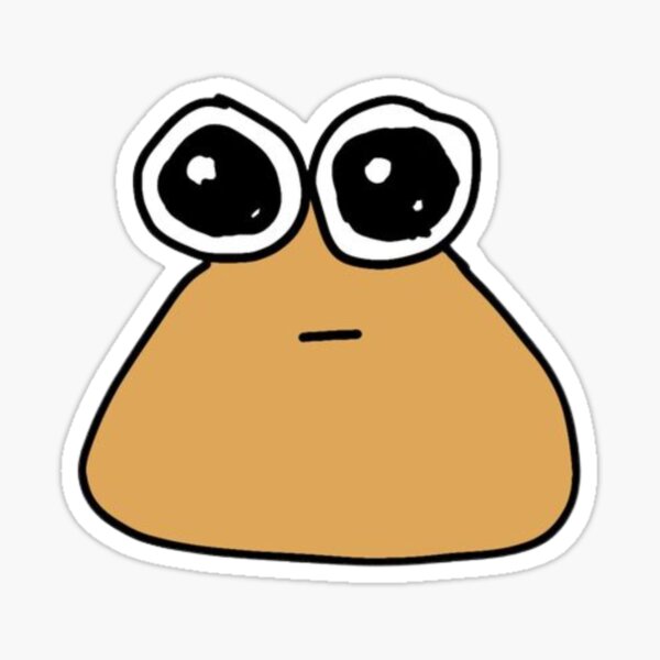 Cute Pou Sticker Sticker for Sale by viverradesigns