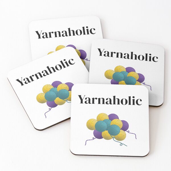 Item preview, Yarnaholic funny text design for crocheters, knitters designed and sold by wondertree.