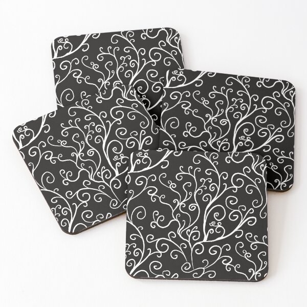Item preview, Black Vines Pattern designed and sold by Victoria Lehnard.