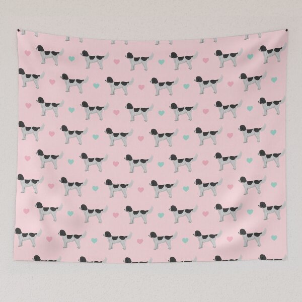 Item preview, Blue Roan Cockapoos and Hearts - Pink designed and sold by Kittys-Art.