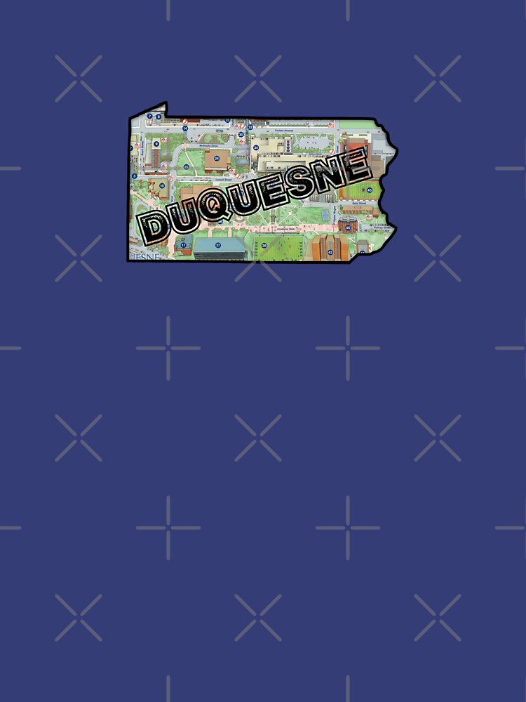 "Duquesne Campus Map" Zipped Hoodie by Musicello Redbubble