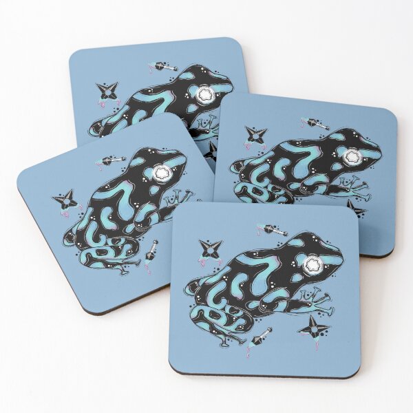 Item preview, Poison Dart Frog | Blue Background  designed and sold by TinyKatCreative.