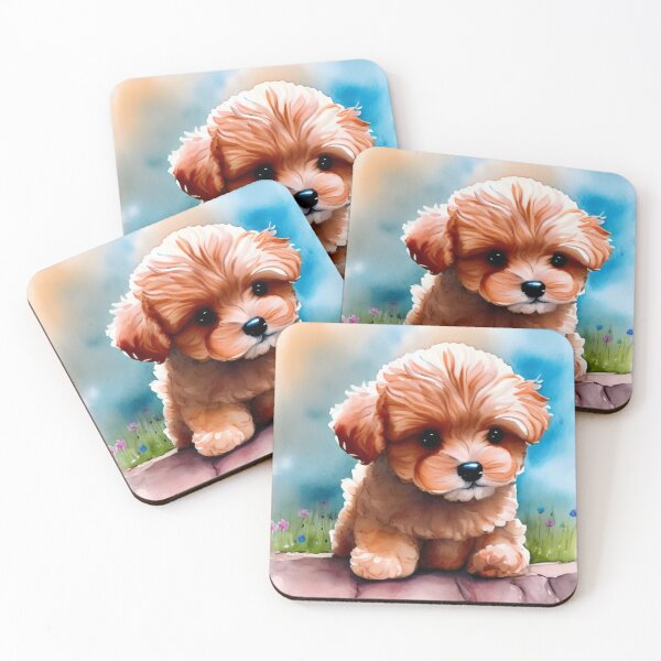 Item preview, Cute Maltipoo Puppy Art 2 designed and sold by cutiepeaupies.