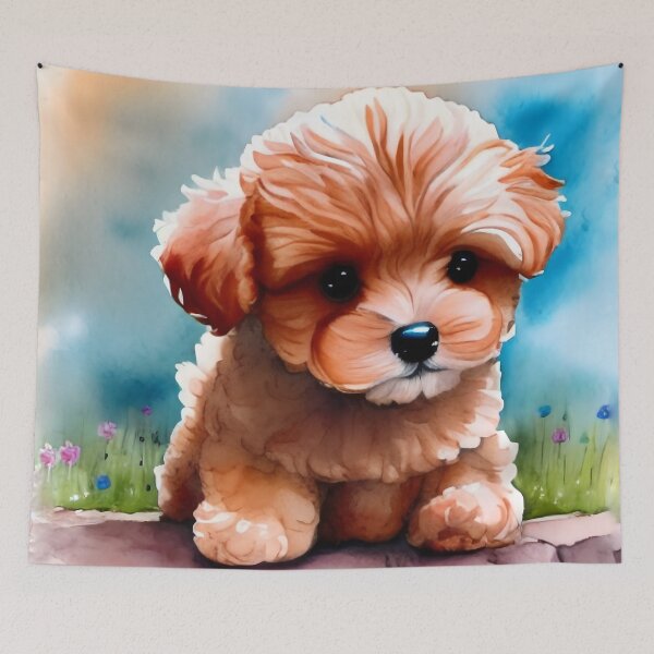 Item preview, Cute Maltipoo Puppy Art 2 designed and sold by cutiepeaupies.