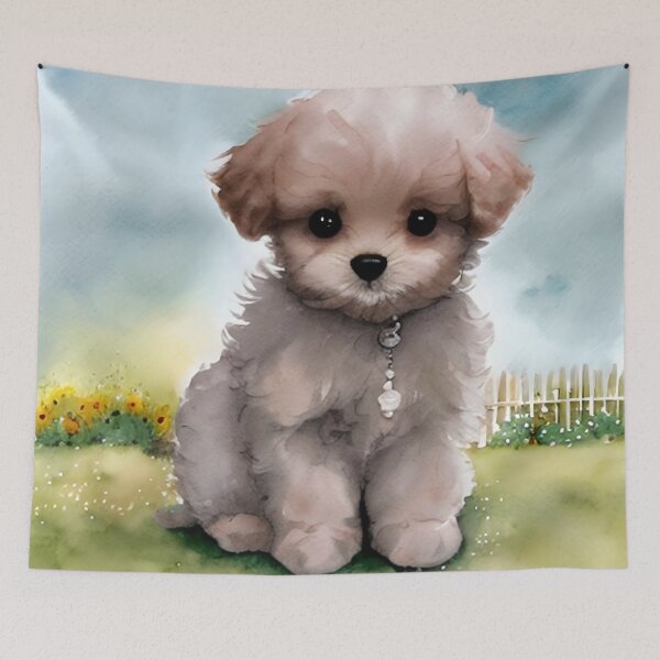 Item preview, Cute Maltipoo Puppy Art 3 designed and sold by cutiepeaupies.