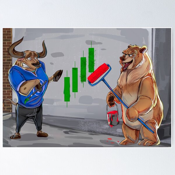 Item preview, Bear Market Stock Market Candlestick Trading designed and sold by ArtfulAmbitions.