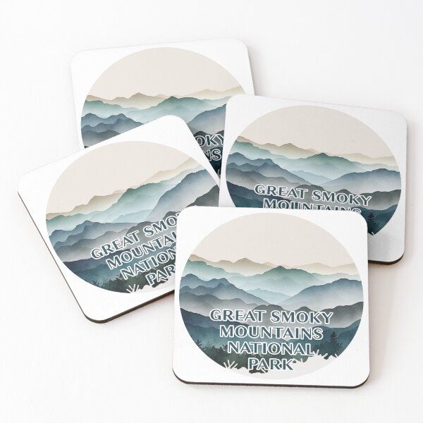 Item preview, Great Smoky Mountains National Park Boho Watercolor Circle designed and sold by PikoApparel.