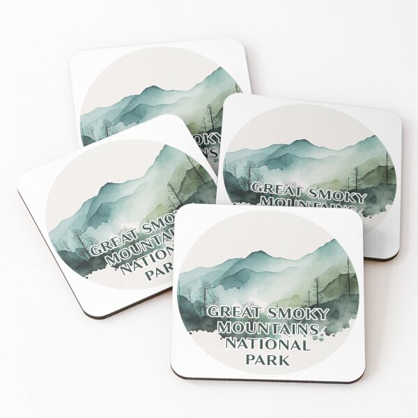 Item preview, Great Smoky Mountains National Park Boho Watercolor Circle designed and sold by PikoApparel.