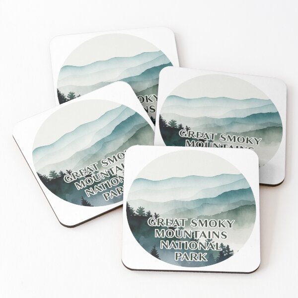 Item preview, Great Smoky Mountains National Park Boho Watercolor Circle designed and sold by PikoApparel.