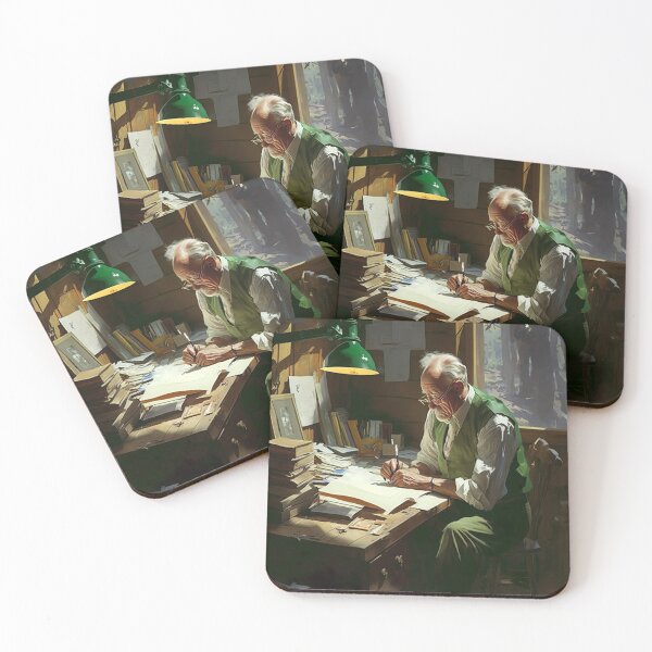 Item preview, Old Man In His Cabin, Vintage Art designed and sold by Lonesomefolk.