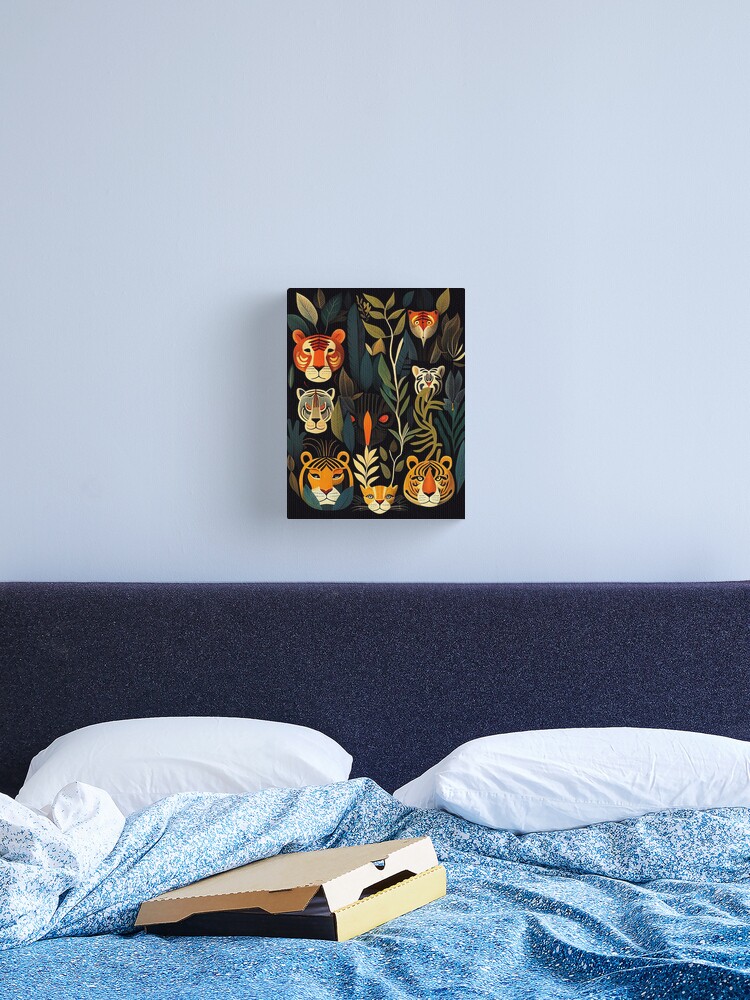 Thumbnail 2 of 3, Canvas Print, Jungle Cat Print designed and sold by AntelopeOasis.