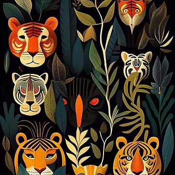 Artwork thumbnail, Jungle Cat Print by AntelopeOasis